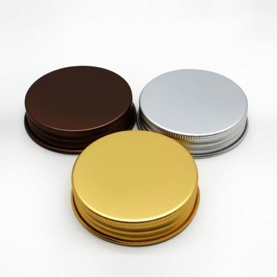 China Non Spill Custom Color 54mm Aluminum Closures Screw Lid Caps Caps For Plastic Bottle Jar for sale