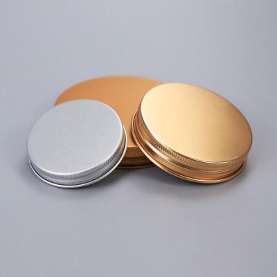 China Non Spill 53mm 56mm 58mm Bottle Screw Caps Silver Aluminum Cap Aluminum Cover For Cream Jars for sale