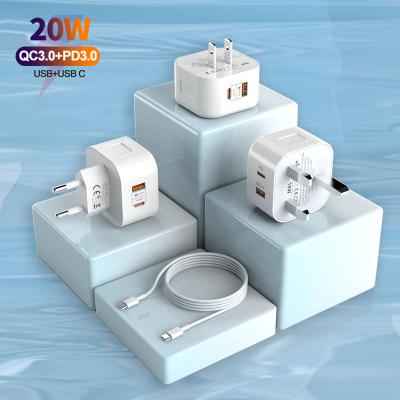 China Cell Phone Runtime 5V 3A 9V 2.22A 12V 1.67A 20W Mobile Phone Usb Wall Charger Slim Fast Phone Adapter for sale