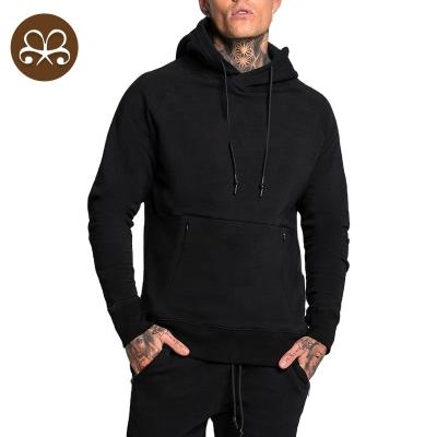 China Fashion Anti-Wrinkle Stretching Two Sides Invisible Zipper Hoodie Tapered Logo Mens Sports Custom Fit Hoodie for sale