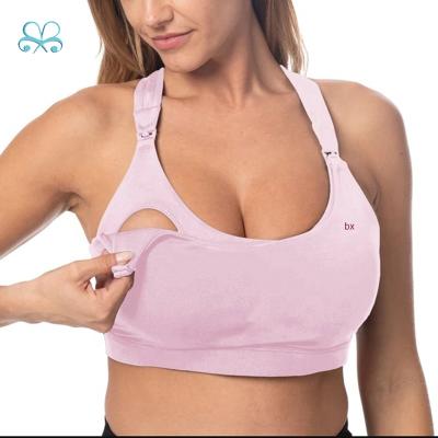 China Women's Hot Selling Anti-allergy Sports Maternity Nursing Custom Logo Breastfeeding Bras for sale