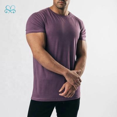 China Custom Lightweight Men's Sports Workout Solid Color o Cotton T-shirt Gym T-shirt Men Gym T-Shirt for sale