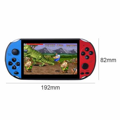 China tv out/mp5 newest 5.1 inch handheld portable game console dual 8gb joystick preloaded 1000 free games support tv out video game machine x12 for sale