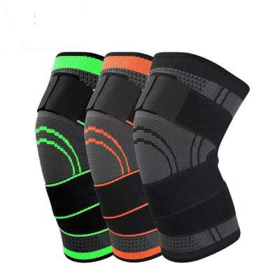 China High Elastic Gym Custom Weightlifting Bandage Adjustable Nylon Elastic Knee Wraps Basketball Sports Knee Protective Sleeve for sale