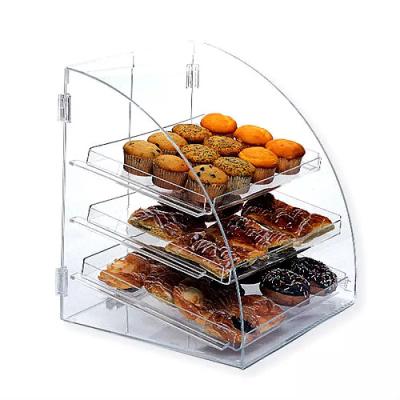 China Custom Clear Luxury Stationery/Candy Store Home/School Boxes Acrylic Cover Cake Chocolate Storage Holder Cookie Food Box With Lid for sale