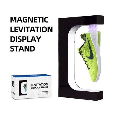 China Modern Hot Selling Levitation Shoes Stand Magnetic Sneaker Levitating Floating Shoes Box With Led Light for sale