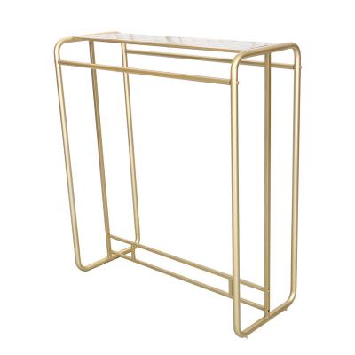 China Bipolar clothing store display rack double-sided hot row double rack in the middle of men's and women's clothing store for sale