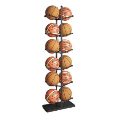 China Indoor multi-layer double-sided new style basketball and football storage rack for sale