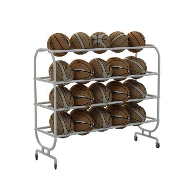 China Special double-sided ball rack for school basketball football soccer ball storage display rack ball for sale