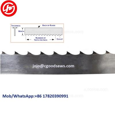 China Cuttin Wood Steel Blade Material Wood Working Band Saw Blade Bimetal Saw Blade For Wood Cutting Machine Sawmill for sale