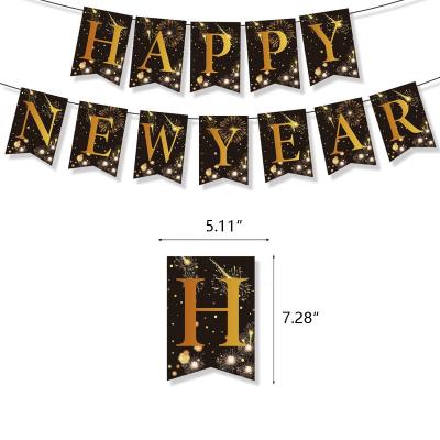 China Eco-Friendly And Stored 2022 Happy New Year Decorations Happy New Year Banner Cake Topper Balloon Party Supplies New Year 2022 for sale