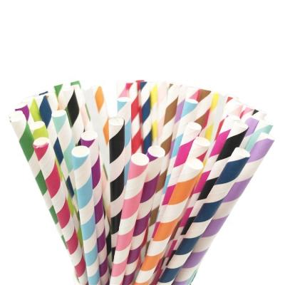 China Disposable Biodegradable Eco-Friendly Different Colors Bulk To Bar Paper Drinking Straws For Juices Shakes Smoothies Party Supplies Deco for sale