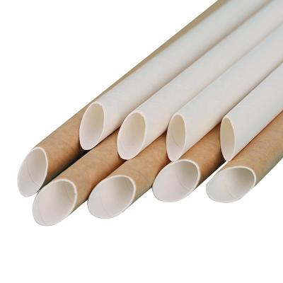 China Straw Sharp End Disposable Paper Disposable Biodegradable Thick Strong Individually Wrapped Paper Drinking Straws For Boba Bubble Tea Drink for sale