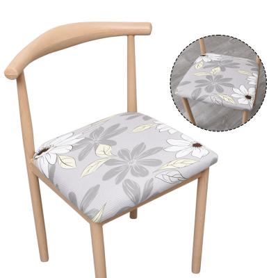 China Durable Dining Spandex Chair Seat Cover Stretch Chair Cover for sale