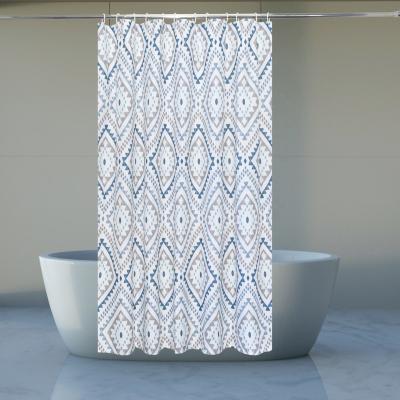 China Sustainable Wholesale Soft Fabric 70*72 Printed Microfiber Shower Curtain For Bathroom for sale