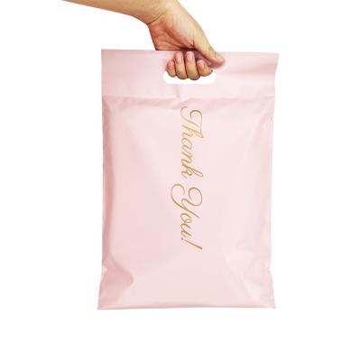 China Waterproof And Dustproof Custom Printed Plastic Packaging Carry Courier Mailing Poly Mailer Bags With Handle for sale