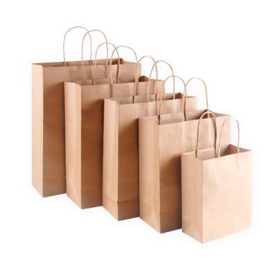 China Eco - Friendly Handmade Kraft Paper Biodegradable Custom Paper Bags Printed High Quality Shopping Bags for sale