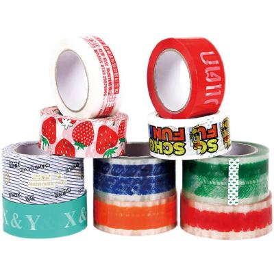 China custom waterproof bopp tape package shipping carton sealing tape with logo color printed packing tape for sale