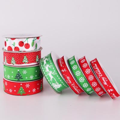 China Christamas Decoration Ribbons Xmas Christmas Ribbon For Christmas Ribbon Wrapping Printing for sale