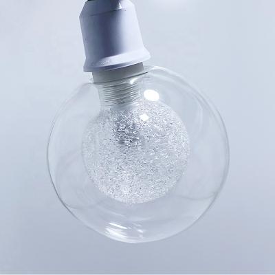 China Custom Desk G4 G9 Adapter Socket Bottle Shape Ceiling Lamp Double Glass Chandelier Light Led Bulb Lights for sale