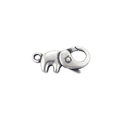 China Fashionable High Quality Silver Cute Elephant Shaped 925 Lobster Necklace Clasp for sale