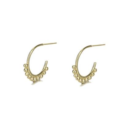 China Minimalist fashion and stylish droplet C shaped women's circle earring for daily wear for sale