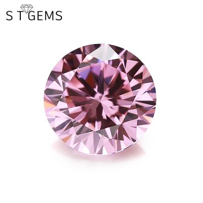 China Star Ready To Ship 1000 Pcs Gemstone Loose Round Cut AAA Pink Cubic Zirconia For Jewelry for sale