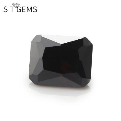 China Game Or Fire Color Loose CZ Zircon Coffee Rectangle Chamfer Shape Zircon Stones Gems Jewelry For Women for sale