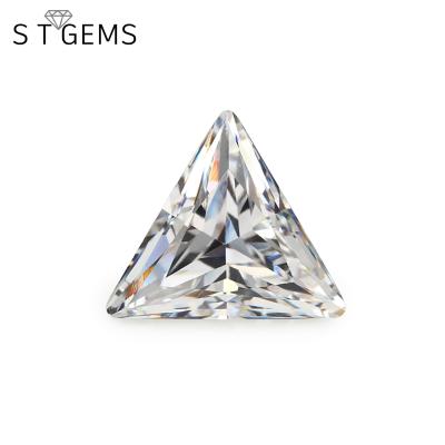 China Color Set Or Loose White Triangle Shape Synthetic Fire Gemstones Zircon For Jewelry for sale