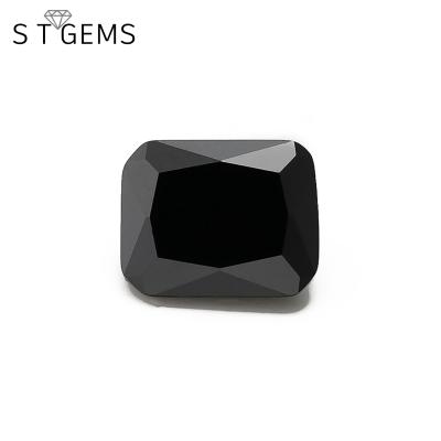 China Color Game Or Fire Ready To Ship 200 Pcs Black Lab Created Gemston Rectangle Shape Zircon Diamond For Jewelry for sale