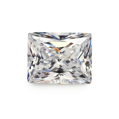 China Color Game Or Fire Ready To Ship 200 Pcs Gemstone Cushion Loose Cut Rectangle Shape White Zircon for sale