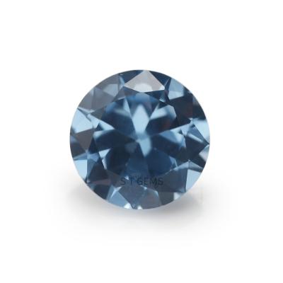 China Color Game Or Fire Loose Round Brilliant Light Blue Synthetic Gemstone 1.25mm Cut 108# Spinel Stones for sale