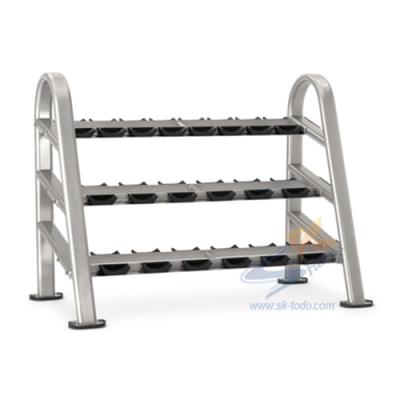 China Dumbbell Rack Gym Plates Rack Fitness Equipment Weight Lifting Storage 3 Tier 10 Pairs 2000*750*1080mm for sale