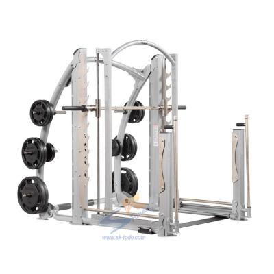 China Good Quality Commercial Bodybuilding Strength Fitness Equipment Flat Loaded Double Action Smith Power Rack For Sale for sale