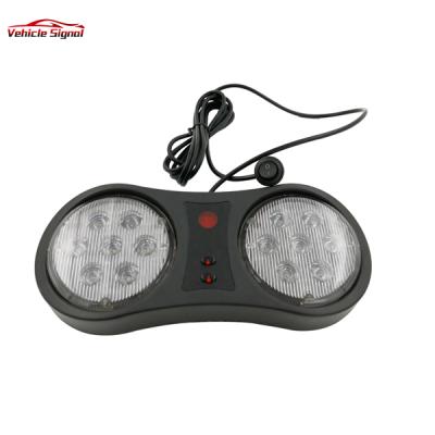 China 12V Vehicle Handing Slot Mount Deck Dash Led Warning Light Mount Emergency Interior Blue Led Strobe Visor Light for sale