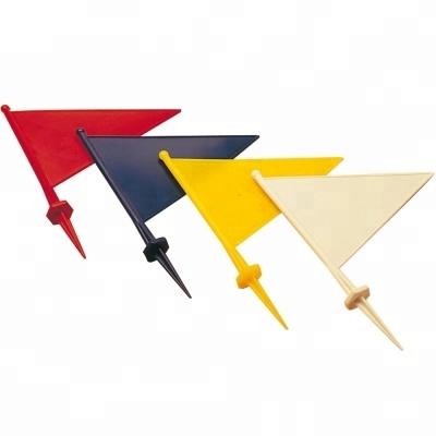 China Lightweight Hot Sale Training Equipment Space Markers Triangle Plastic Mark Flag For Kids Insert for sale