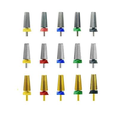 China 5 In 1 Tungsten Carbide Nail Drill Bit Milling Cutter For Manicure Pedicure Nail Files Buffer Nail Art Equipment Accessory Tools WG-02 for sale