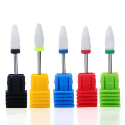 China Ceramic Professional Ceramic Nail Drill Nail Art Drill Bits Nail Supplies Nail Grinding Head Manicure  Nail Drill Bits Nail Tools for sale