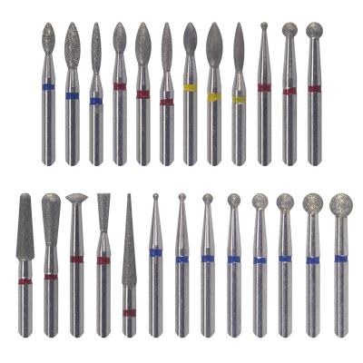 China Stainless steel 1pcs drill bits for milling machines electric for manicure Emery material wheat grains and spherical polished nails for sale