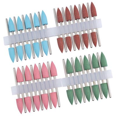 China Ceramic 10pcs Silicone Milling Cutter for Manicure Rubber Nail Drill Bit Machine Manicure Accessories Nail Buffer Polisher Grinder Tool for sale