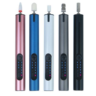 China Nail polishing machine portable electric nail removal tool small wireless nail piercing device rechargeable polishing pen MD-04 for sale