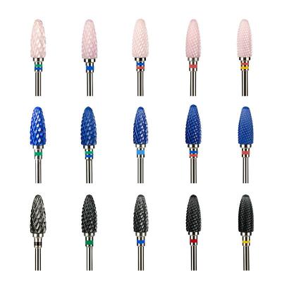 China Nail drill bit 3/32''(2.35mm) Nail File Manicure Cutter Milling Tool Ceramic Nail Drill Bits Manicure Machine Accessories Rotary Electric for sale