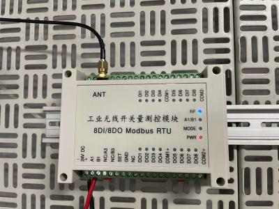 China 8 Channel Modbus Wireless  I O Controller RTU 8DI8DO 2km Lora 433MHz for sale