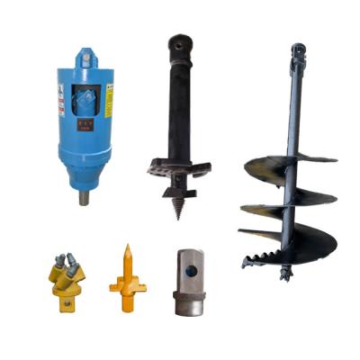 China Farms Grade Optional Convenient Industrial Grade Earth Auger Screw Piles Machine Excavator Accessory for sale