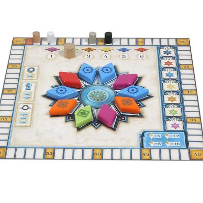 China OEM Custom Paper Board Game Wooden Chips Cards Board Games For Kids for sale