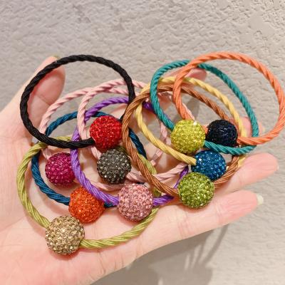 China 2021 Rhinestone Customized Elastic Hair Bands Shape Colorful Rhinestone Elastic Band for sale