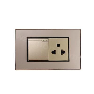 China Factory Selling Various Widely Used Acrylic Socket Wall Electrical Switches And Sockets Switch Socket Wall for sale