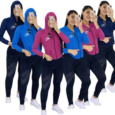 China New tracksuit MC0291 QUICK DRY 2 pieces fall winter autumn women's tracksuit women's sportswear zipper set two piece sets for sale