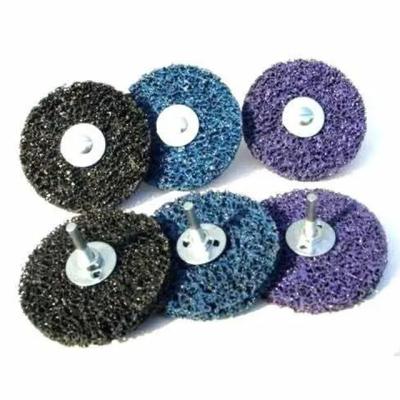 China 100*6mm durable black, blue and purple clean tape disc with leg for removing rust paint glue for sale