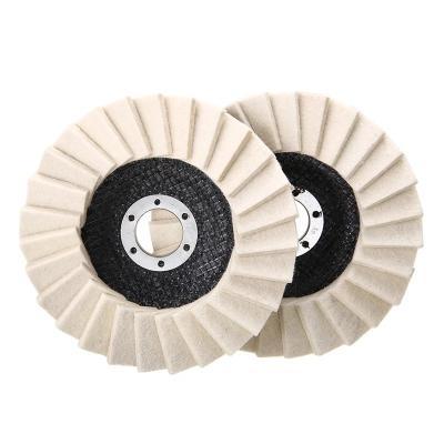 China 125*22 Wool Fin Polishing Disc Felt Polishing Discs For Polishing Mirror Plane for sale